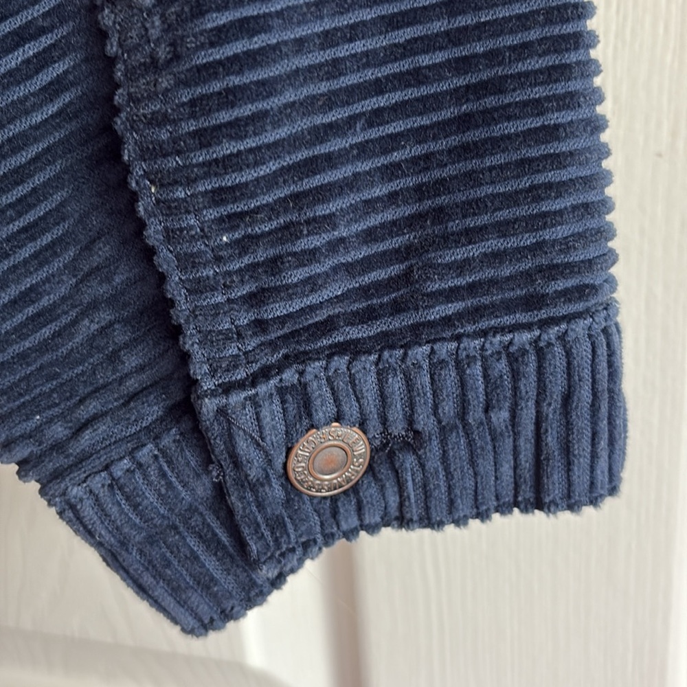 Levi's Dark Blue Corduroy Cropped Jacket - Picture 4 of 10